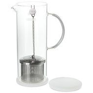 FORLIFE LUCENT Glass Iced Tea Jug with Capsule Infuser, 48-Ounce, Charcoal N3