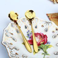 Wenkoni Stainless Steel Creative Spoon for Coffee&#12289;Tea&#12289;Cake&#12289;Sugar&#12289;Dessert Ice Cream Spoon (Set of 8) N3