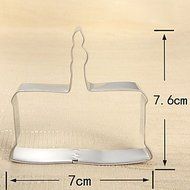 Sher Birthday Cake Shape Cookie Cutters Set Fruit Cut Molds Stainless Steel