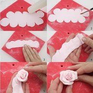 The Easiest Rose Ever Small Cutter Set of 2&#65292;Cake Decorating Gumpaste Flowers by Palker Sky
