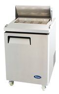 Atosa USA MSF8301 Stainless Steel Sandwich/Salad Prep Table 27-Inch One Door Refrigerator