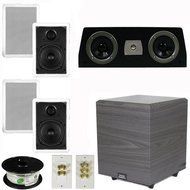 Theater Solutions 5.1 Home Audio Speakers 4 Speakers, 1 Center, 10&quot; Powered Sub and More TS50WC51SET4