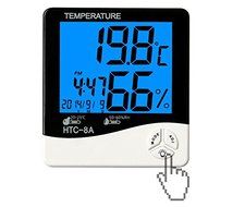 17BUY TH-08A Digital LCD Indoor Temperature Humidity Monitor Thermometer Hygrometer with MAX/MIN Record Calendar...