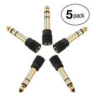 Aurum Cables 3-Pack High Quality 6.35mm Male to 3.5mm Female Stereo Adapter N4