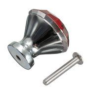 KINGSO 10pcs Crystal Glass Cupboard Wardrobe Knob Door Cabinet Drawer Pull Handle 30mm N27