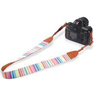 Mavota Colorful Stripe Camera Shoulder Neck Strap Camera Belt For Canon Nikon Olympus Panasonic Pentax Sony SLR... N3