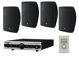 Complete Yamaha Restaurant Sound System with 4 VXS5 Wall-Mount Speakers, MA2030 Mixer Amplifier and Remote Volume...