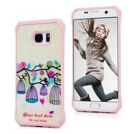 Badalink Galaxy S7 Edge Case Shockproof Drop Protection TPU Bumper Frame + Colorful Painting Hard PC Protective... N4