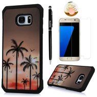 Badalink Galaxy S7 Edge Case Shockproof Drop Protection TPU Bumper Frame + Colorful Painting Hard PC Protective... N7