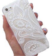iPhone 7 Plus Case, iPhone 7 Plus Henna Case, UnnFiko Henna Clear Plastic Case Cover for Apple iPhone 7 Plus (... N10