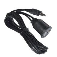 VIMVIP&reg; USB &amp; 3.5mm AUX Extension Flush Mount 2 Meter Audio Cable , 1/8 AUX Car Bike Boat Motercycle Lead N3