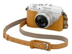 Olympus CS-40B Leather Body Jacket - Light Brown (for Olympus PEN E-P5) N3