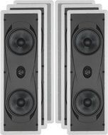 Yamaha Natural Sound Custom Easy-to-install In-Wall Flush Mount 2-Way 150 watts Speaker (Set of 4) with 1" Titanium...