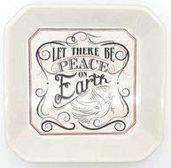 Let There Be Peace on Earth 6" X 6" Ceramic Tidbit Tray - Dove