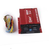 Mini Car Motorcycle MP3 Hi-Fi Stereo Audio Amplifier with Cable Wires Red