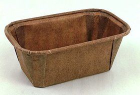 Mini Loaf Paper Baking Pan, 600pcs,L 3 x W 1-1/2 x H 1-1/2,Natural Brown
