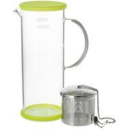 FORLIFE LUCENT Glass Iced Tea Jug with Capsule Infuser, 48-Ounce, Charcoal N5