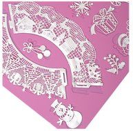 Lesirit Christmas Pattern Silicone Fondant Lace Embossed Cake Mold Mat,15.55" &times;11.81" (A)