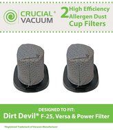 2 Dirt Devil F25 Allergen Filters Designed To Fit Dirt Devil Vacuum Cleaner F25 F-25 Filter; Versa Power Filter... N2