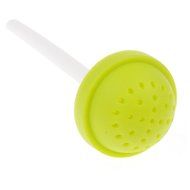 Safe Lollipop Silicone Tea Leaf Infuser Strainer Herbal Spice Filter Diffuser - Green