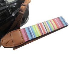 Mavota Colorful Stripe Camera Shoulder Neck Strap Camera Belt For Canon Nikon Olympus Panasonic Pentax Sony SLR... N5