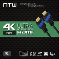 NTW NHDMI2P-006P 6' Ultra HD PURE PRO 4K High Speed HDMI Cable Offers 4X The Clarity N16