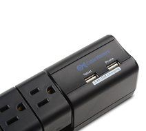 Cable Matters 6-Rotating Outlet Surge Protector Power Strip with 3.4A Dual USB Charging N24