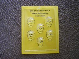 Small Flat Back Sugar Skull Chocolate Candy Mold - Day of the Dead Sugar Skulls, Candy Skulls