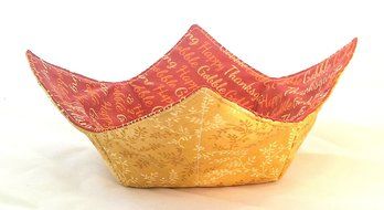 Microwave Bowl Cozy Thanksgiving/Gold Print N2