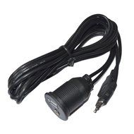 VIMVIP&reg; USB &amp; 3.5mm AUX Extension Flush Mount 2 Meter Audio Cable , 1/8 AUX Car Bike Boat Motercycle Lead N5