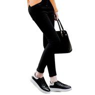 Spritech(TM) Men Women Unisex Fashion PU Leather Lace Up Lovers Casual Flat Sneaker Shoes White and Black 38 N15