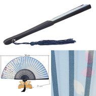 Beautiful Sakura Folding Hand Fan Silk Handheld Fan Bamboo, G N2