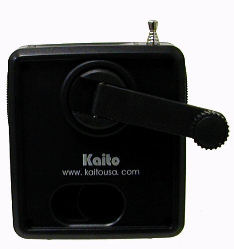 Kaito SB-1059 Mini Hand Crank AM/FM Weather Radio,Solar Power and Dynamo Power, Black