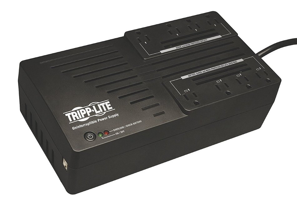 Tripp Lite 750VA UPS Battery Backup, 450W AVR Line Interactive, USB, Ultra-Compact (AVR750U)
