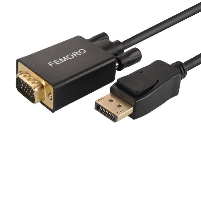 HDMI DisplayPort Cable 6FT, FEMORO DP HDMI Display Cable Adapter 6feet Male to Male Port Gold Plated Port with... N19