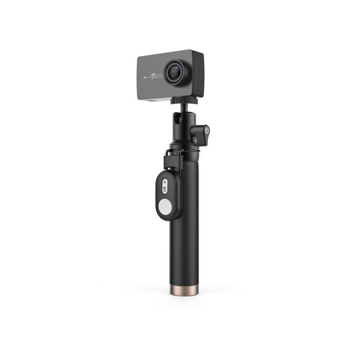 YI 4K Action Camera with Selfie Stick & Bluetooth Remote (US Edition) Night Black N28