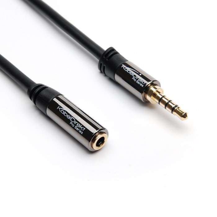 KabelDirekt (6 feet) Headset Extension Cable ( 3.5mm male to 3.5mm female)- PRO Series N3