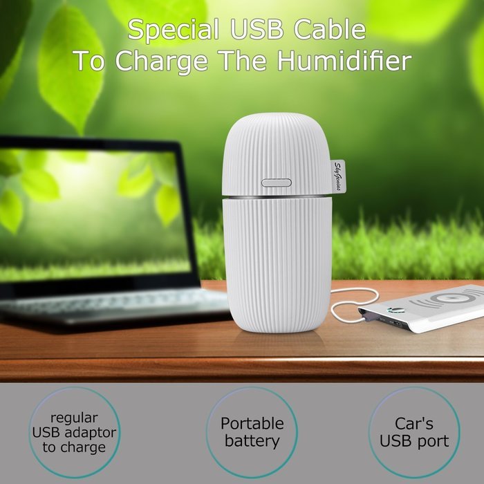 Portable USB Essential Oil Diffuser,Small 110ml Electric Ultrasonic Cool Mist Aroma Therapy Nebulizer,Compact... N3