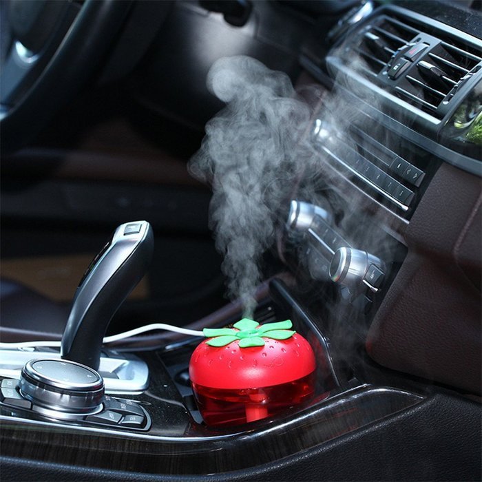 Elaco Strawberry Home Aroma LED Humidifier Air Diffuser Purifier Atomizer (Blue) N5