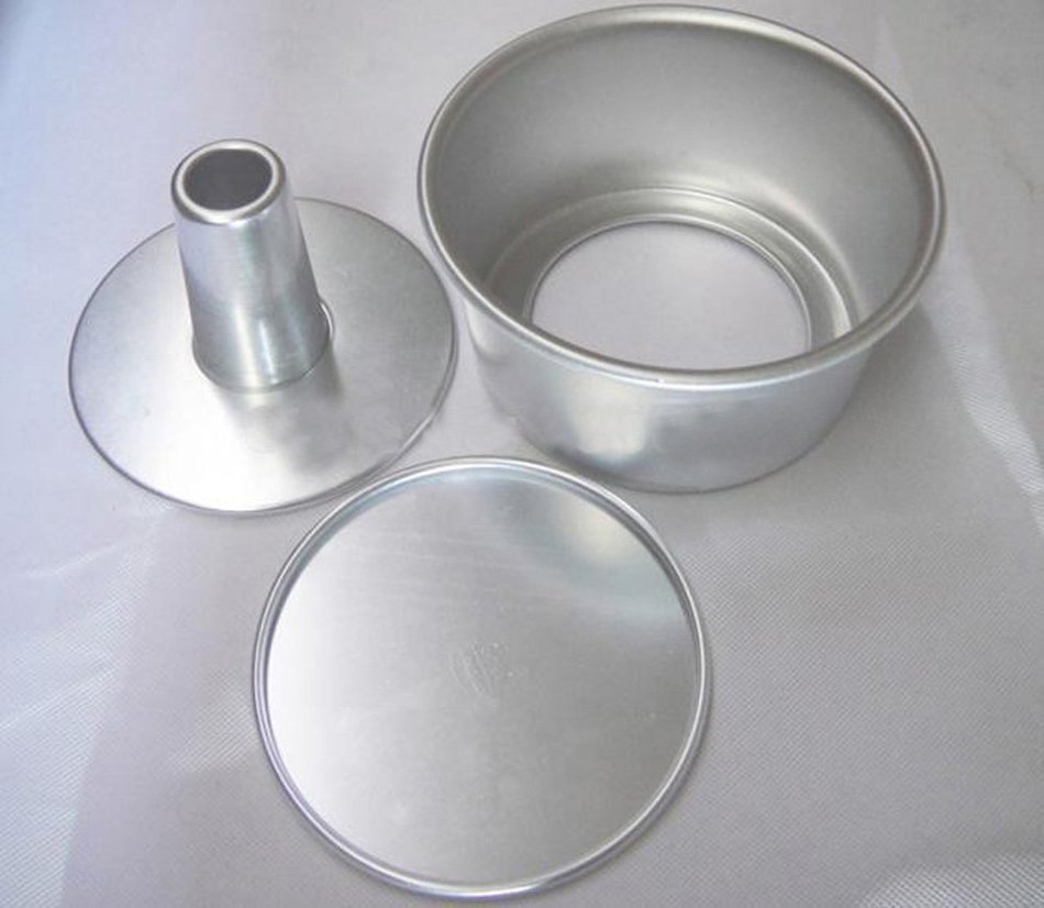 Dealglad&reg; 6 Inch Aluminum Alloy Round Hollow Chiffon Cake Mold Angel Food Cake Pan Baking Mould with Removable...