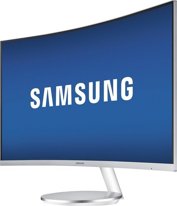 Samsung - CF591 Series 27" LED Curved Monitor - Silver N2