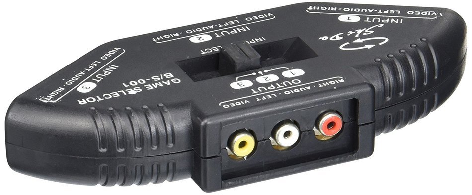 Leegoal 3-Way Audio Video RCA Composite AV Video Game Selector Switch Box Splitter