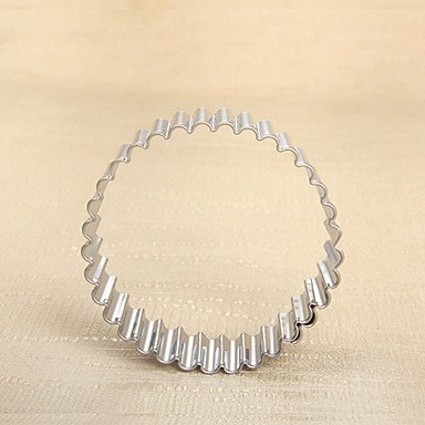 Sher Curve Edge Round Shape Cookie Cutters Fruit Cut Molds Stainless Steel