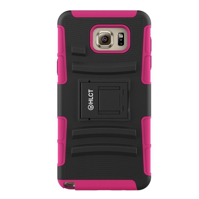 Galaxy Note 5 Case, HLCT Rugged Shock Proof Dual-Layer Case with Built-In Kickstand for Samsung Galaxy Note 5... N5