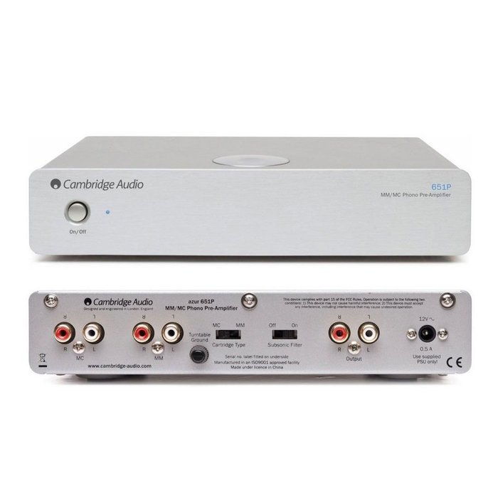 Cambridge Audio-Azur 651P Audiophile MM/MC Phono Pre-amplifier ~Silver