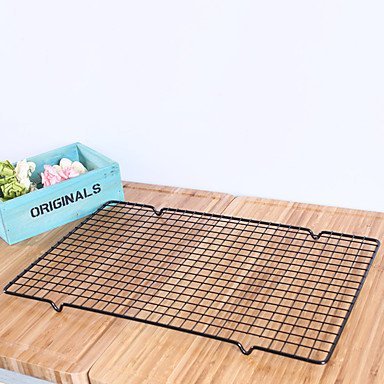 Y&XL&H Retangle Cake Cooling Rack for Cake Bread Cupcake Baking Tool Nonstick Coated Iron Black Color
