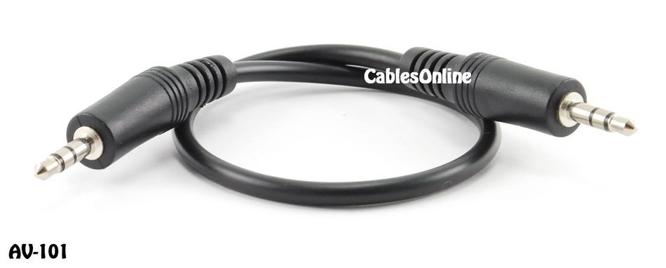 CablesOnline 1 Ft 3.5mm(1/8in) High-Quality Stereo Male to Male Audio Patch Cable For CD Player, iPhone, iPod,...