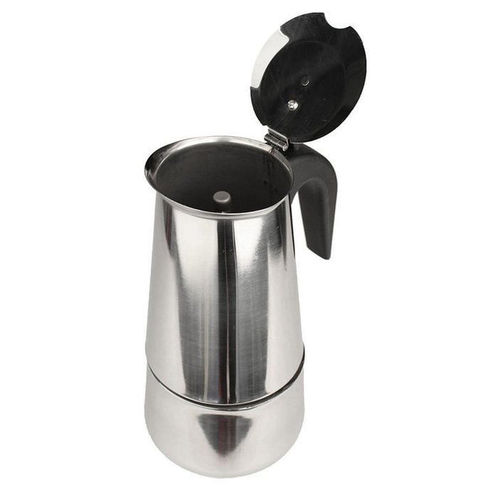 6-Cup Stovetop Espresso Maker Italian Moka Coffee Pot - Best Polished Stainless Steel Coffee Percolator with Permanent... N2