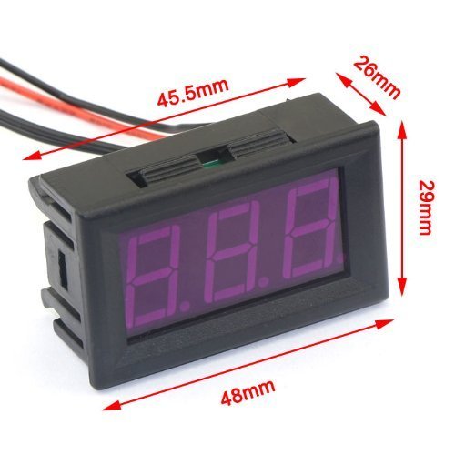 RioRand DC 12V Plug In Digital Thermometer with Temp Probe -50~110&deg;c Temperature Detector Red LED Display Two...