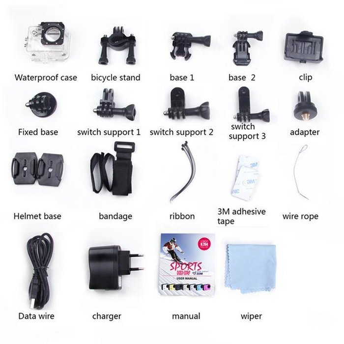 RioRand&reg; Shockproof Protective Case Bag for GoPro, GoPro HD, GoPro Hero3+, HERO4, RioRand RS4000,RS6000 (Black) N31
